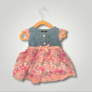 Baby girl Denim floral dress